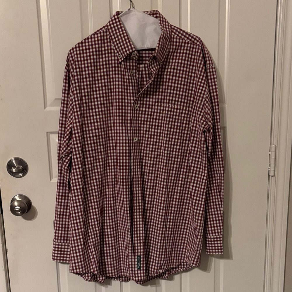 Orvis xl Red Checkered button up shirt long sleeve